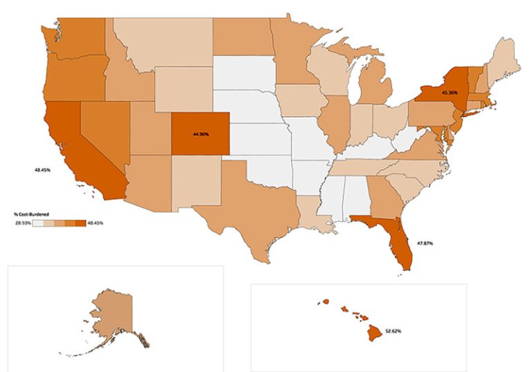 Cost burden map