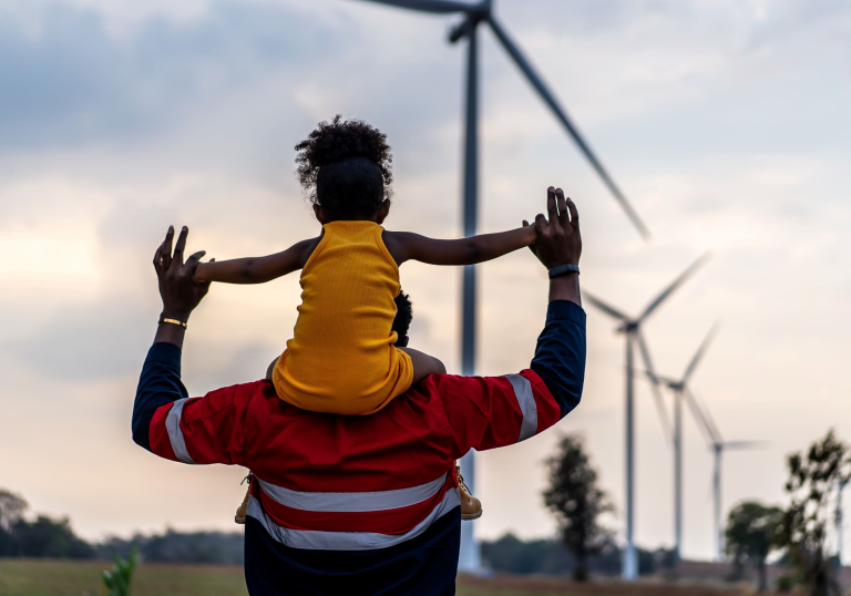 father daughter windmills